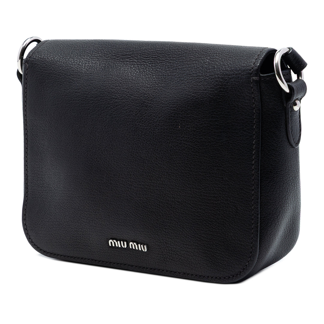 Miu Miu Madras Sac Cuir de chèvre Noir – vue 2 – GABY PARIS