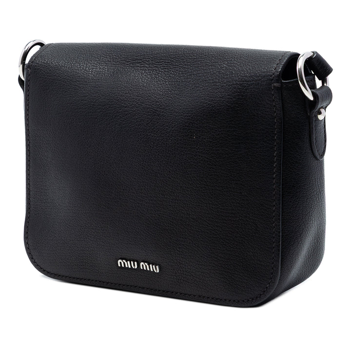 Miu Miu Madras Sac Cuir de chèvre Noir – vue 2 – GABY PARIS