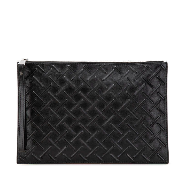 Nappa Graphic Clutch Black - Gaby Paris