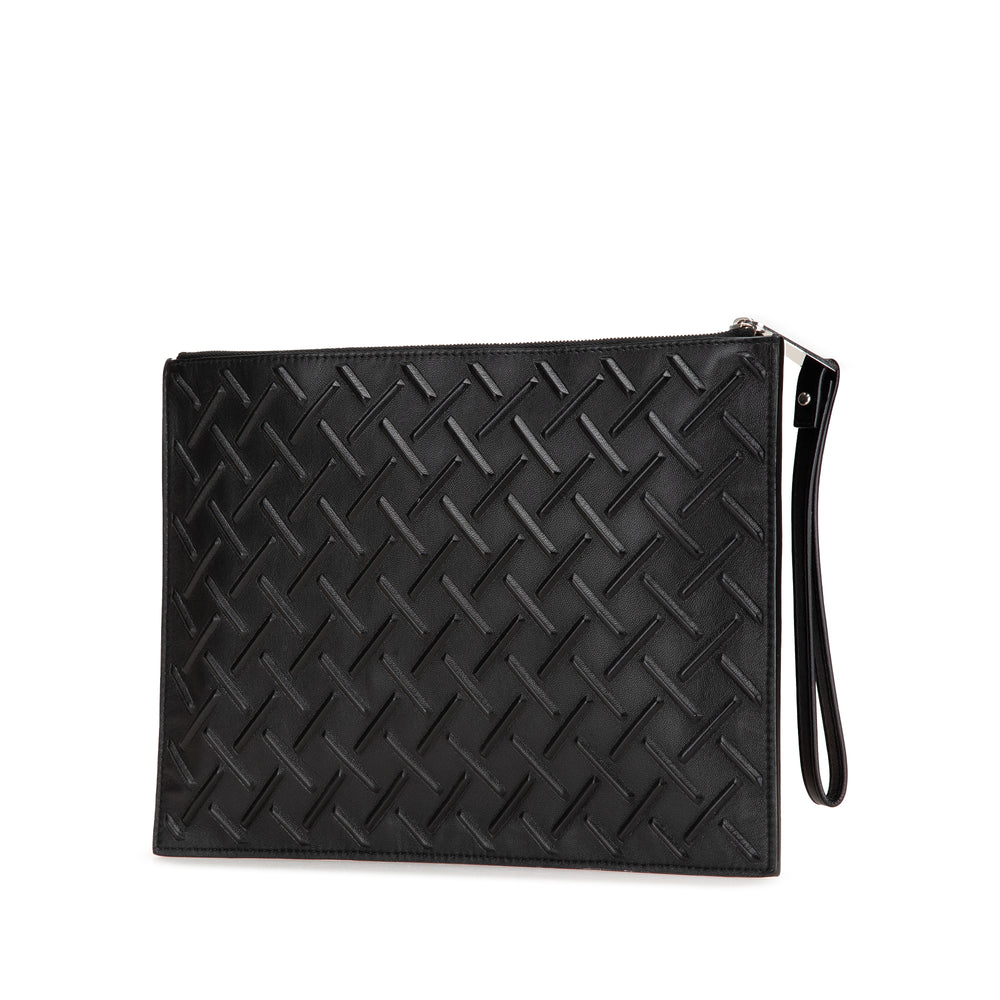 Nappa Graphic Clutch Black - Gaby Paris