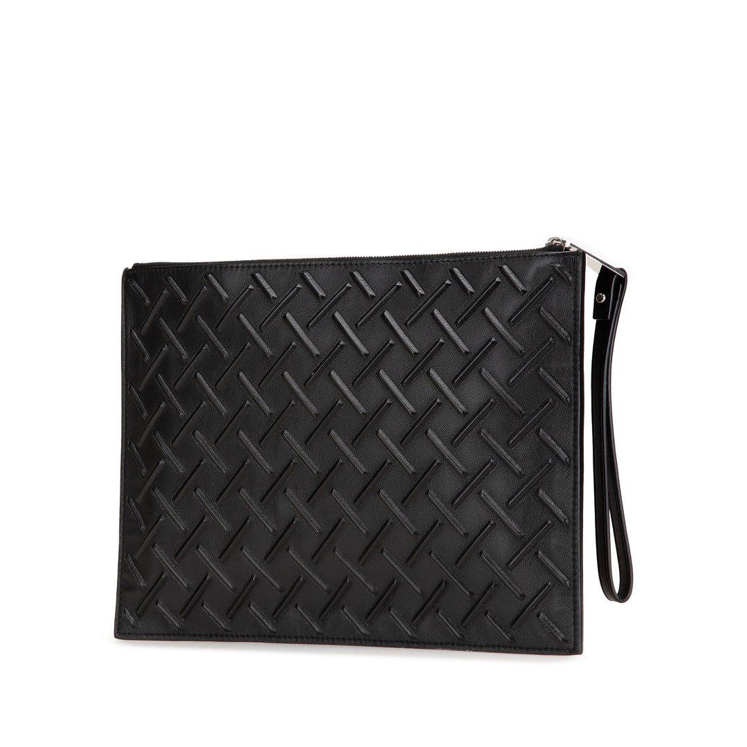 Nappa Graphic Clutch Black - Gaby Paris