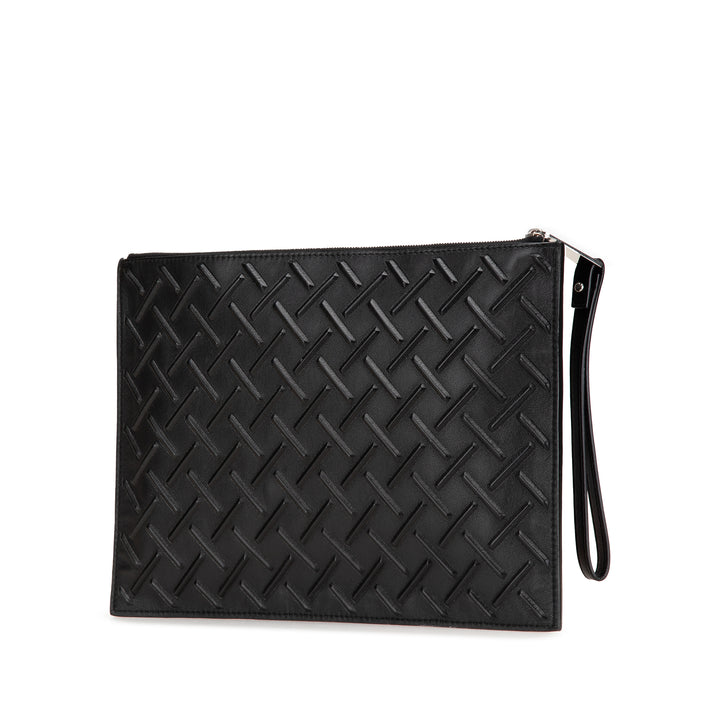 Nappa Graphic Clutch Black - Gaby Paris