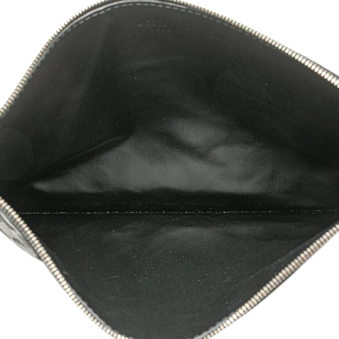 Nappa Graphic Clutch Black - Gaby Paris