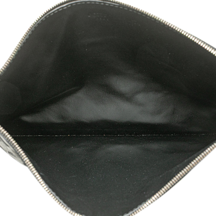 Nappa Graphic Clutch Black - Gaby Paris
