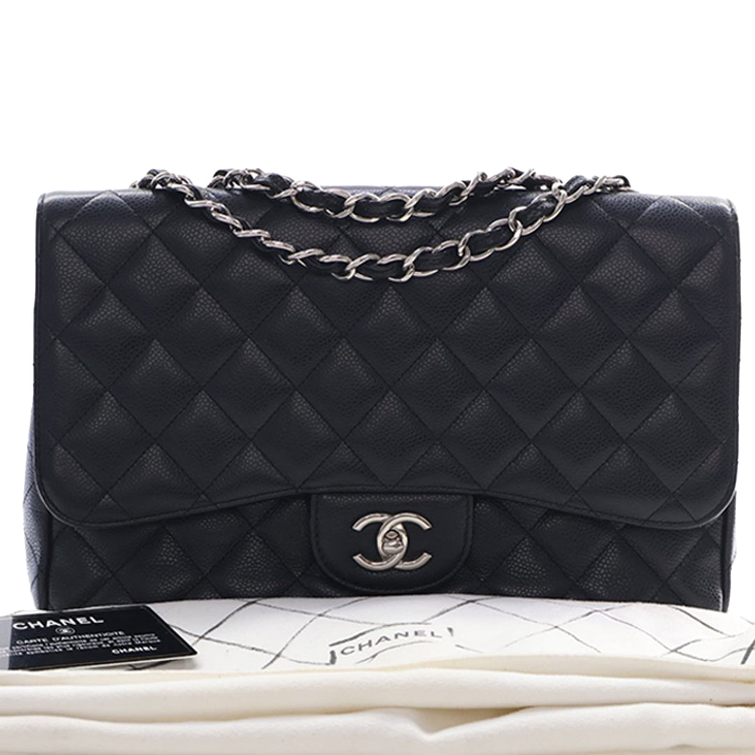 Chanel Jumbo Classic Caviar Simple rabat