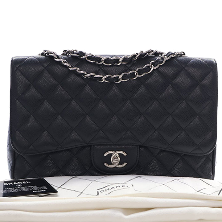 Chanel Jumbo Classic Caviar Simple rabat