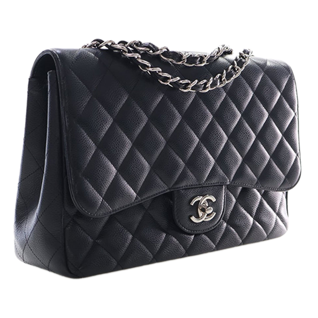 Chanel Jumbo Classic Caviar Simple rabat