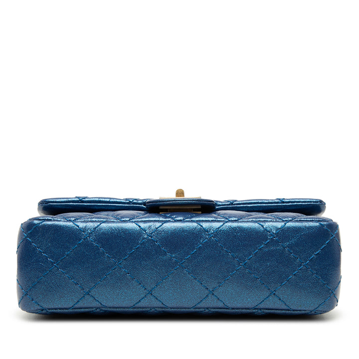 Chanel Matelassé Metallic vieilli Cuir de veau Reissue 2.55 Sac ceinture