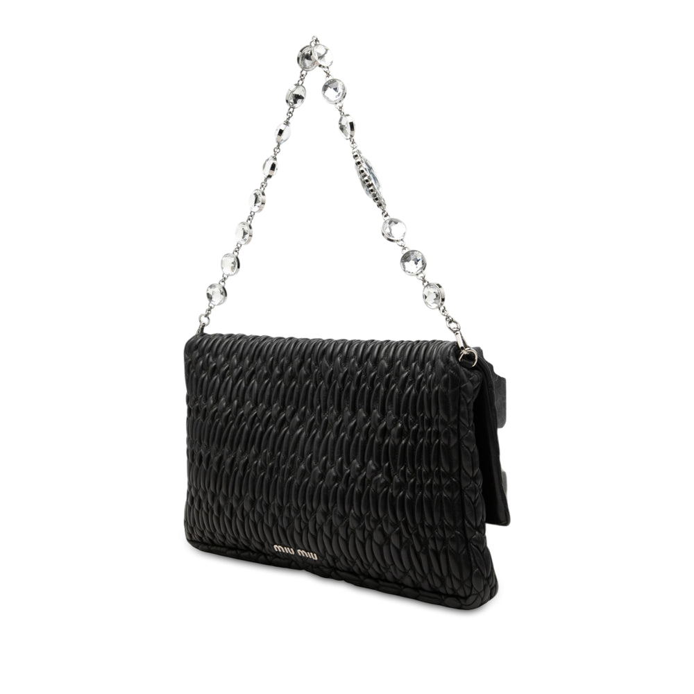 Miu Miu Sac à main Matelasse Cristal nappa Grand Noir – vue 2 – GABY PARIS