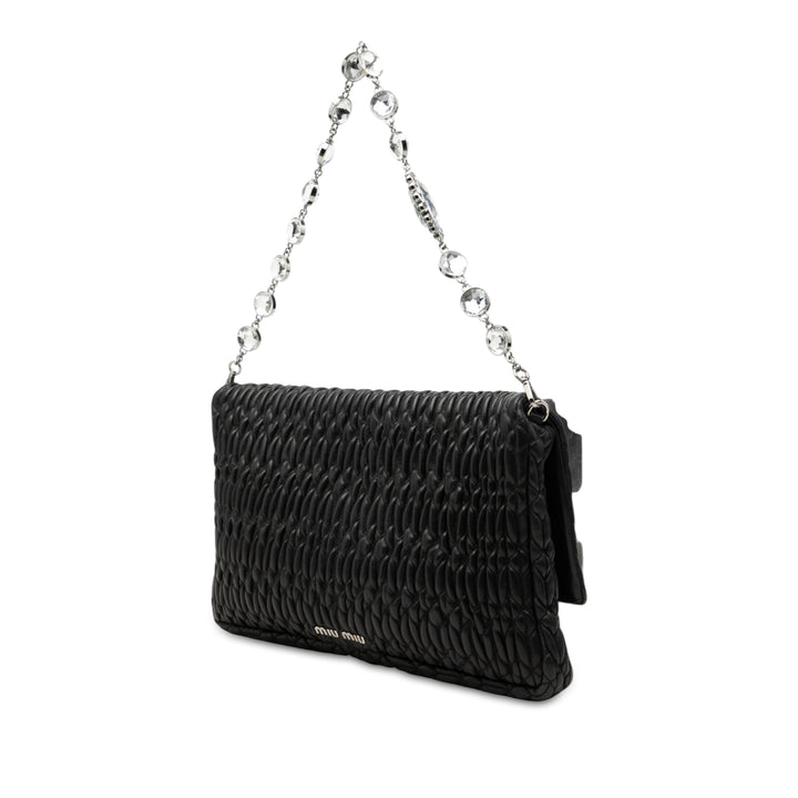 Miu Miu Sac à main Matelasse Cristal nappa Grand Noir – vue 2 – GABY PARIS