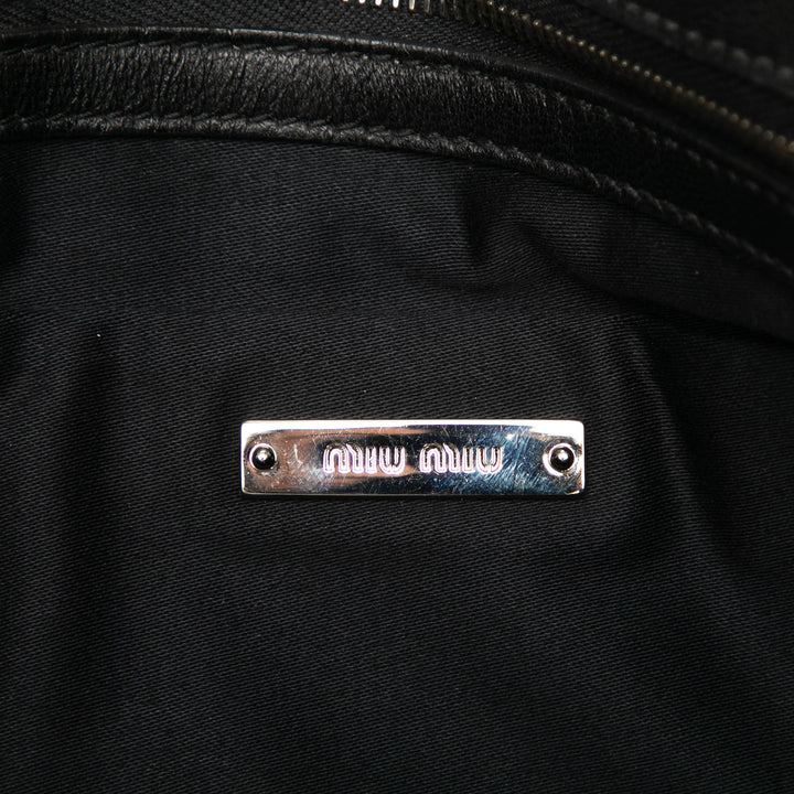 Miu Miu Sac à main Matelasse Cristal nappa Grand Noir – vue 5 – GABY PARIS
