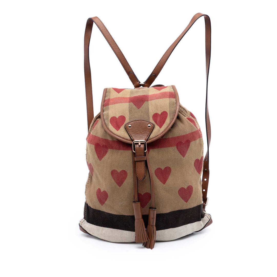 Burberry Mega Check Toile Chiltern Hearts Sac à dos
