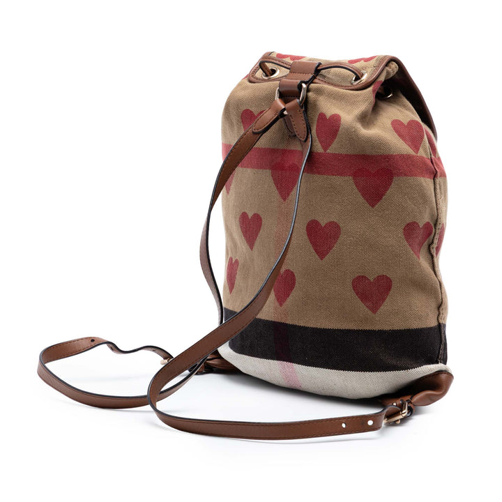Burberry Mega Check Toile Chiltern Hearts Sac à dos