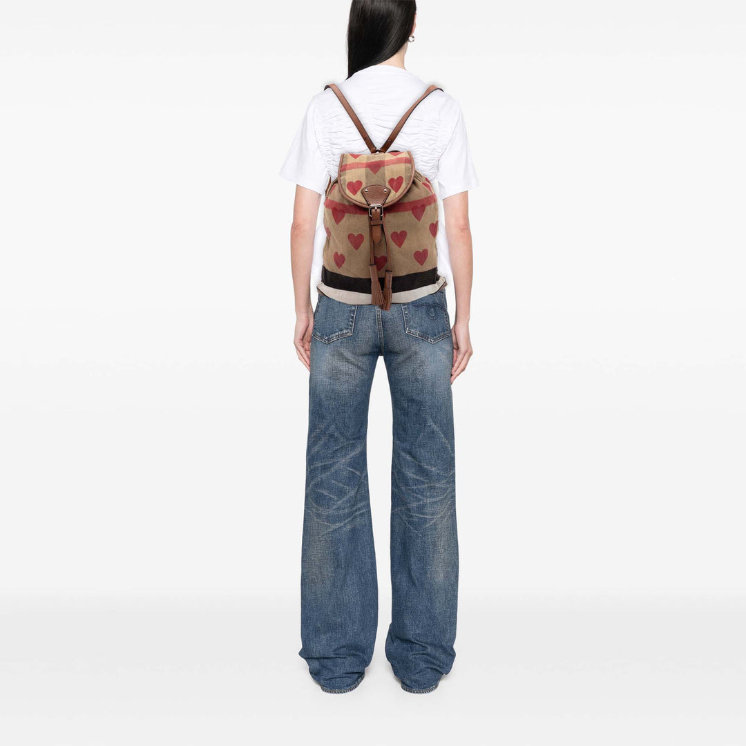 Burberry Mega Check Toile Chiltern Hearts Sac à dos