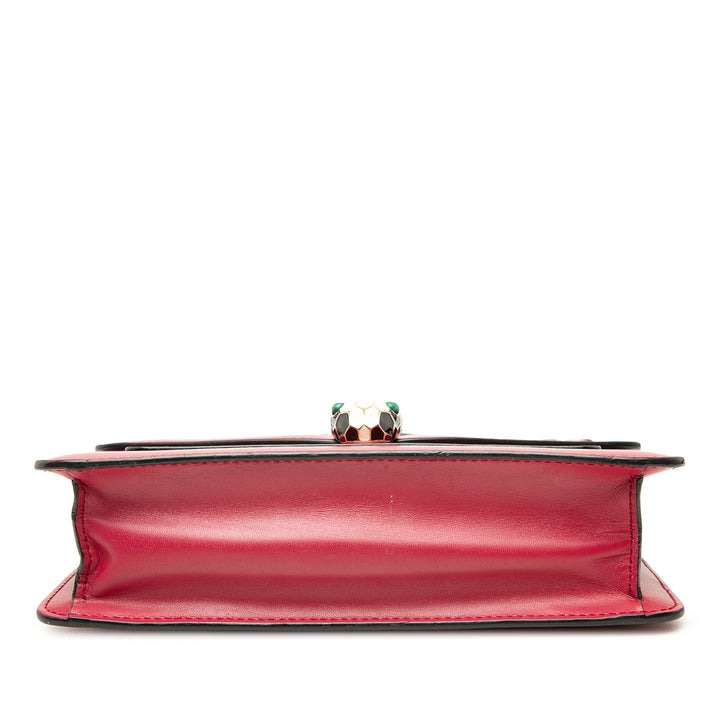 Bvlgari Sac porté épaule Serpenti Forever East West Cuir de veau Rouge – vue 3 – GABY PARIS