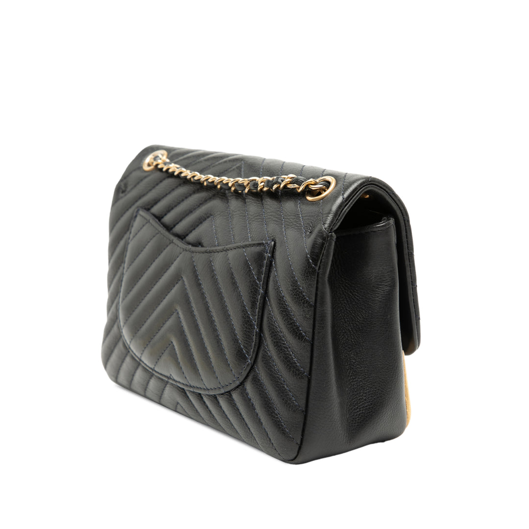 Chanel Mini Chevron Cuir de veau Rock The Corner à rabat