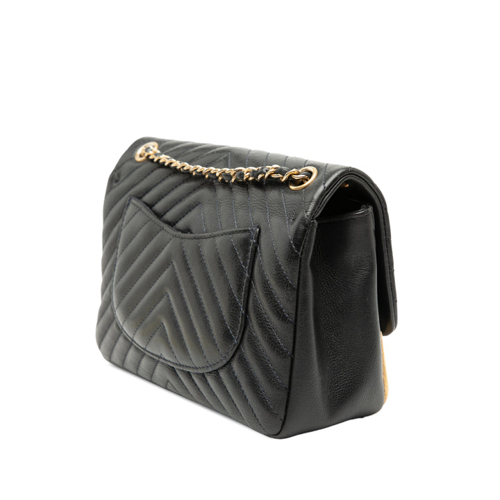 Chanel Mini Chevron Cuir de veau Rock The Corner à rabat