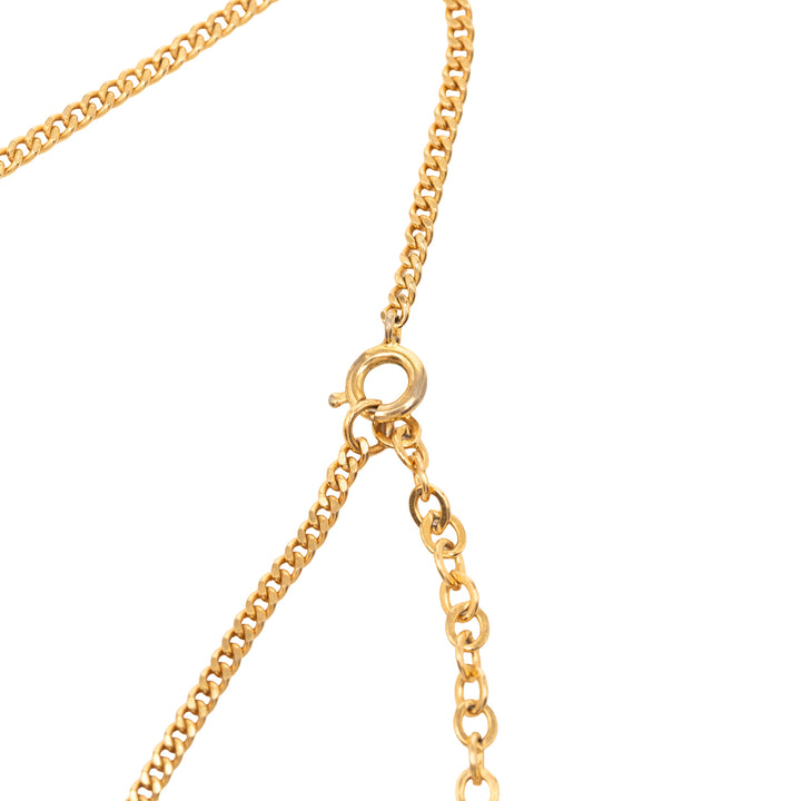 Dior plaqué Logo Pendant Collier