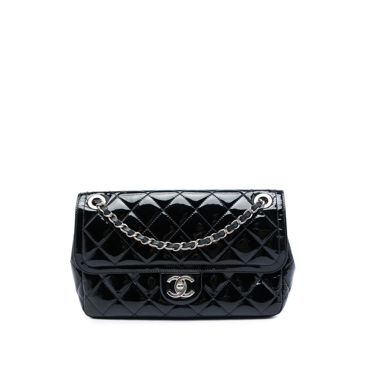 Chanel Sac bandoulière Coco Shine à rabat Moyen Noir – vue principale – GABY PARIS
