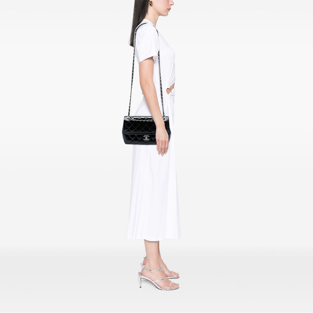 Chanel Sac bandoulière Coco Shine à rabat Moyen Noir – vue 5 – GABY PARIS