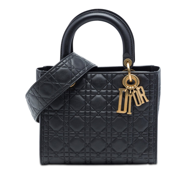 Dior Medium Ultra Matte Cuir de veau Cannage embossé Lady Dior