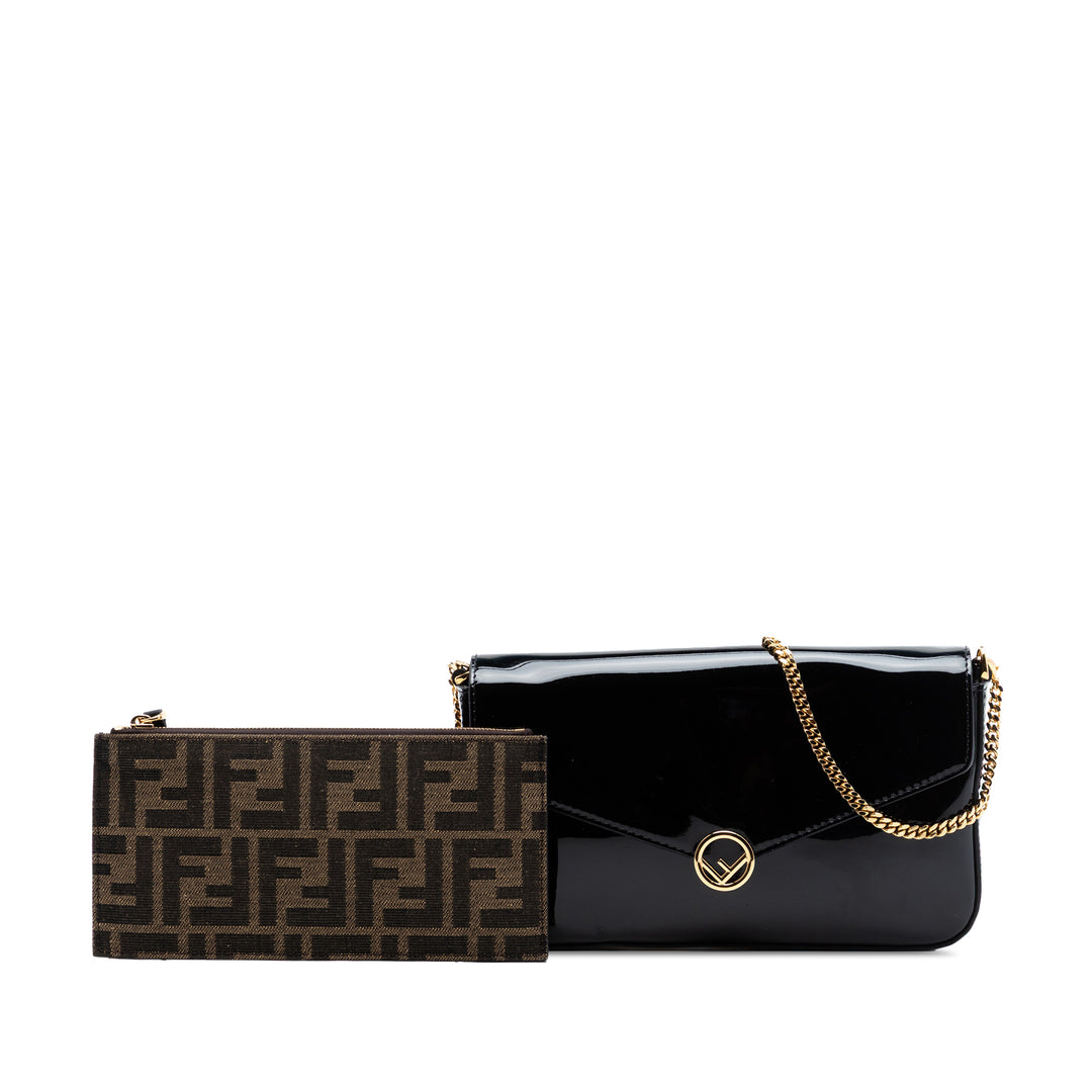 Fendi Cuir verni F Is Fendi Envelope Wallet on Chain
