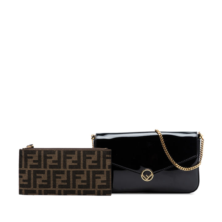 Fendi Cuir verni F Is Fendi Envelope Wallet on Chain