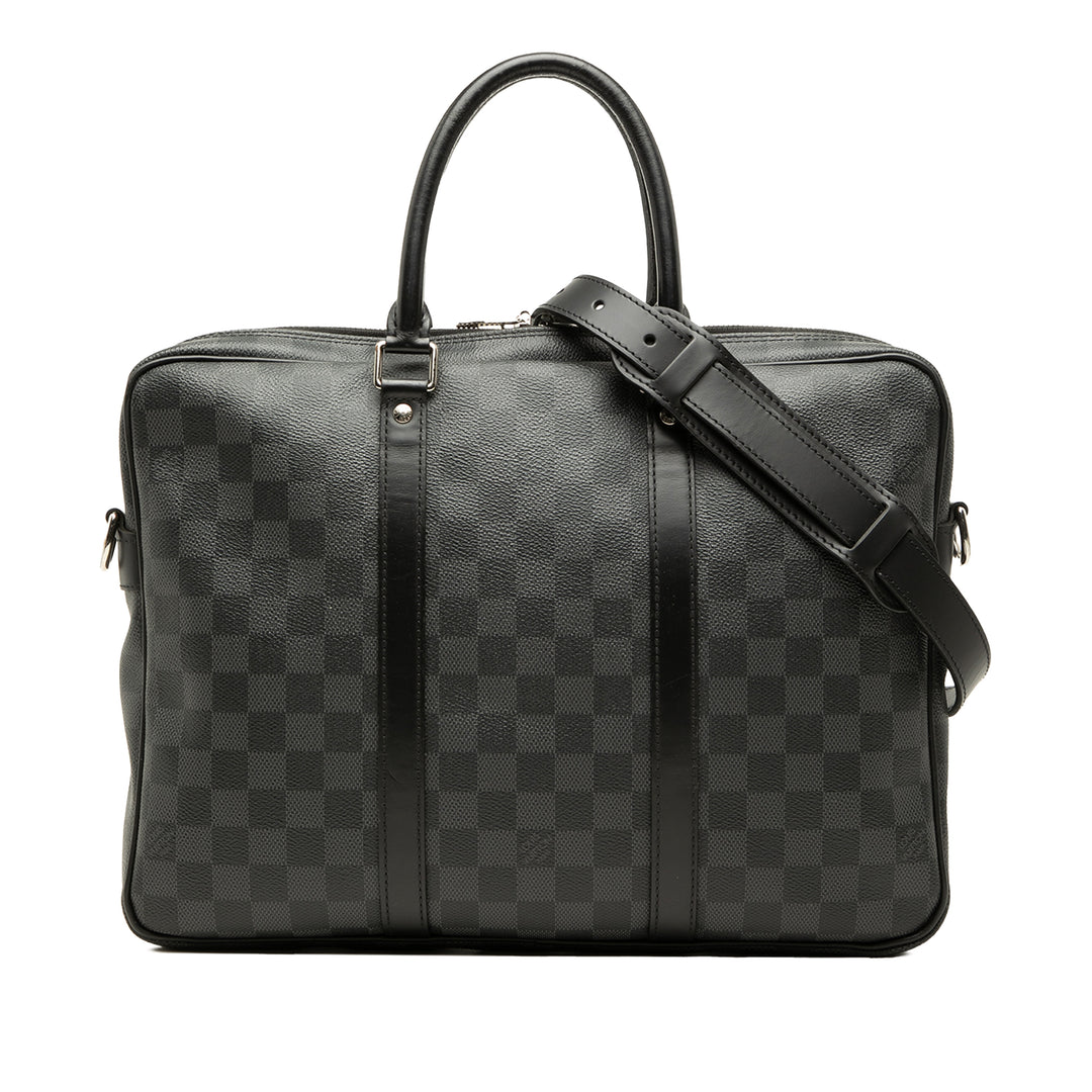 Porte Documents Voyage PM Damier Graphite Noir
