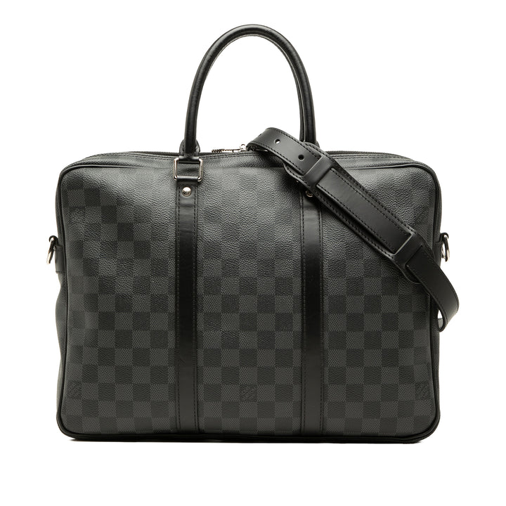 Porte Documents Voyage PM Damier Graphite Noir