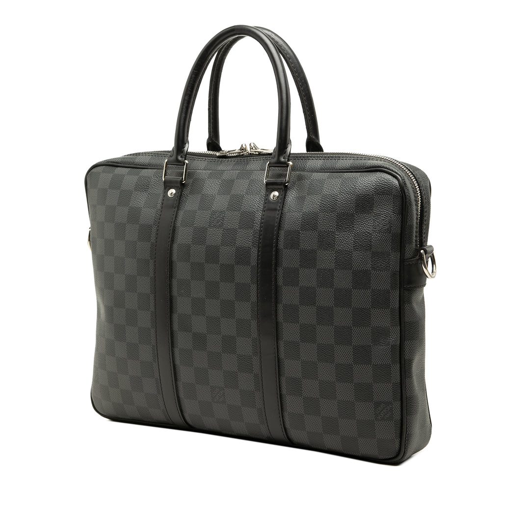 Porte Documents Voyage PM Damier Graphite Noir