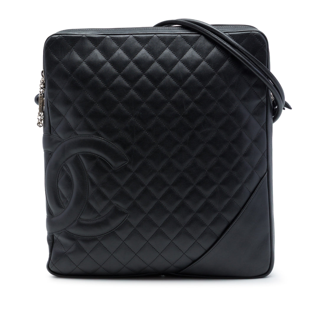 Matelassé Cambon Ligne Sac Grand Cuir d'agneau Noir