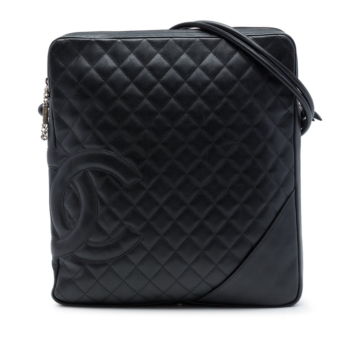 Matelassé Cambon Ligne Sac Grand Cuir d'agneau Noir