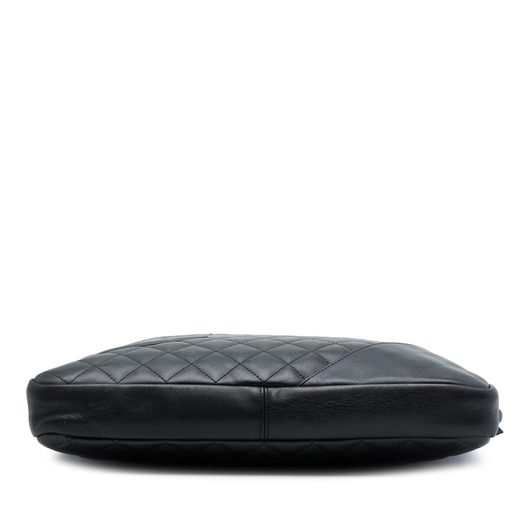 Matelassé Cambon Ligne Sac Grand Cuir d'agneau Noir