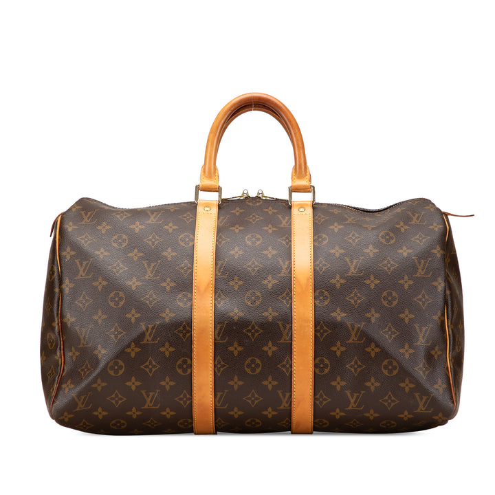 Louis Vuitton Monogram Keepall 45 Marron