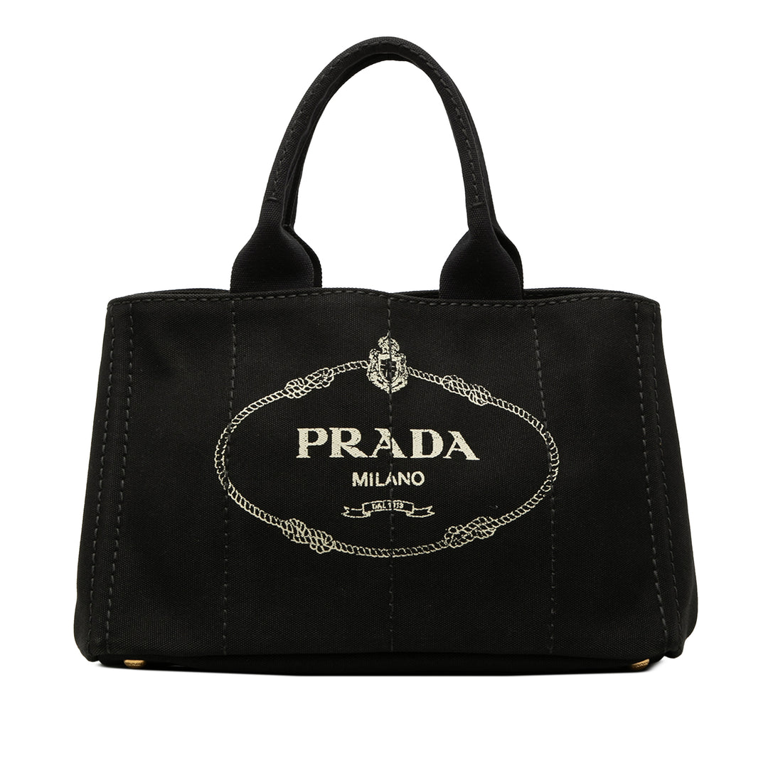 Prada Toile Canapa Logo Cabas