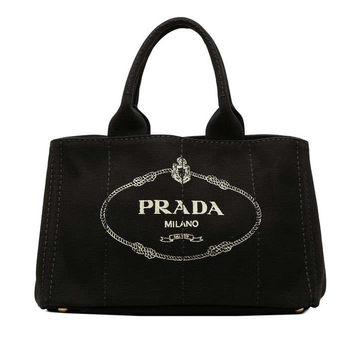 Prada Toile Canapa Logo Cabas