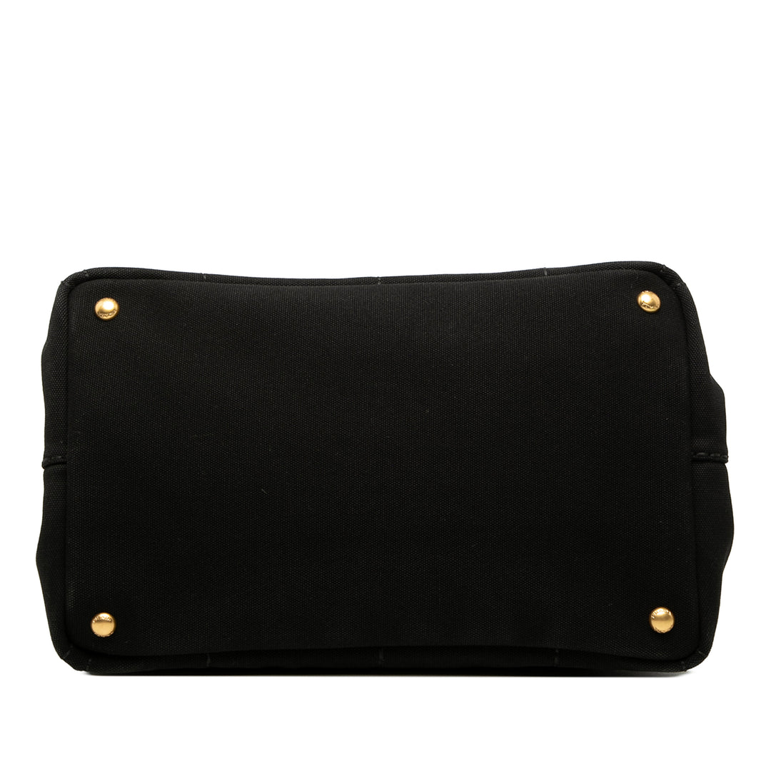 Prada Toile Canapa Logo Cabas