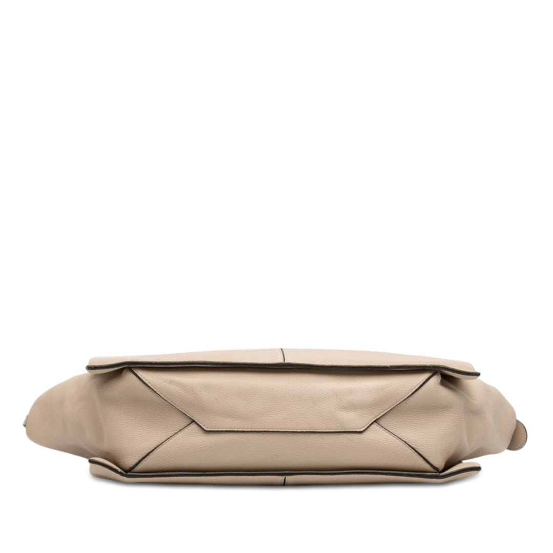 grainé Trois volets Cabas Moyen Cuir de veau grainé Beige