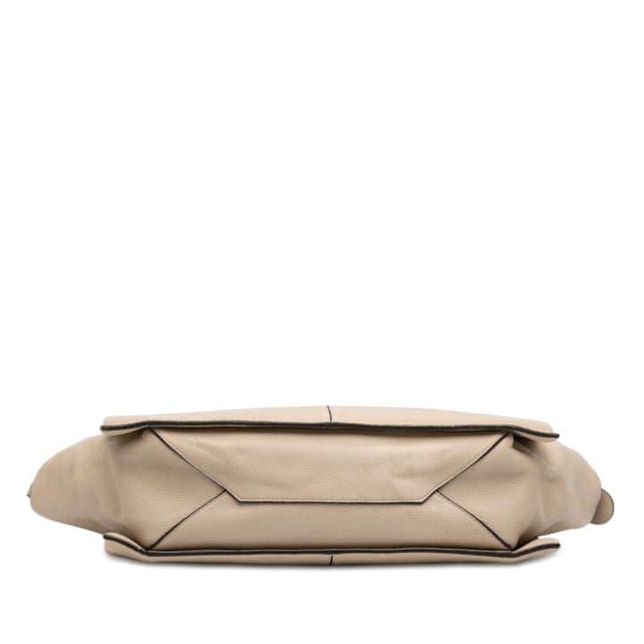 grainé Trois volets Cabas Moyen Cuir de veau grainé Beige