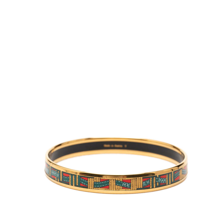 Narrow Cloisonne Émail Bangle 62 Multi Multicolore