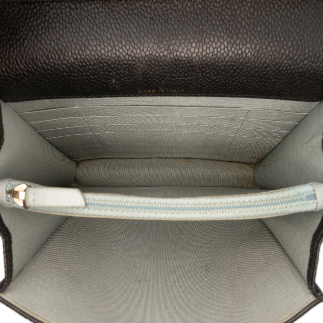 Chanel Paris Cuba Square Matelassé Caviar Thread Around Wallet On Chain