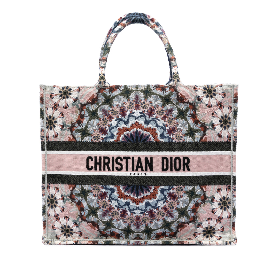 Dior Book Tote brodé KaleiDiorscopic Grand Rose – vue principale – GABY PARIS