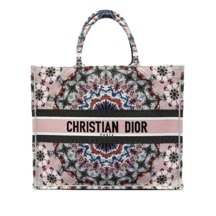Dior Book Tote brodé KaleiDiorscopic Grand Rose – vue principale – GABY PARIS