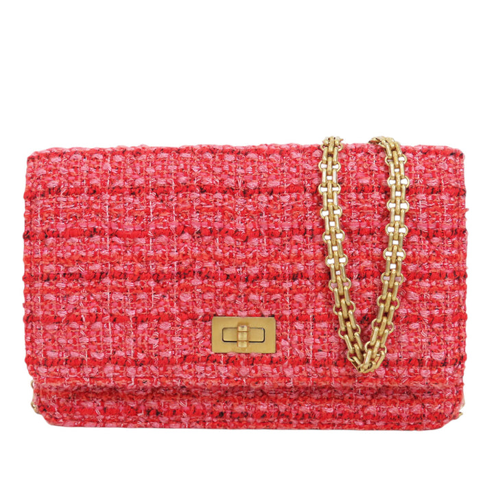 Chanel Matelassé Tweed Reissue 2.55 Wallet on Chain