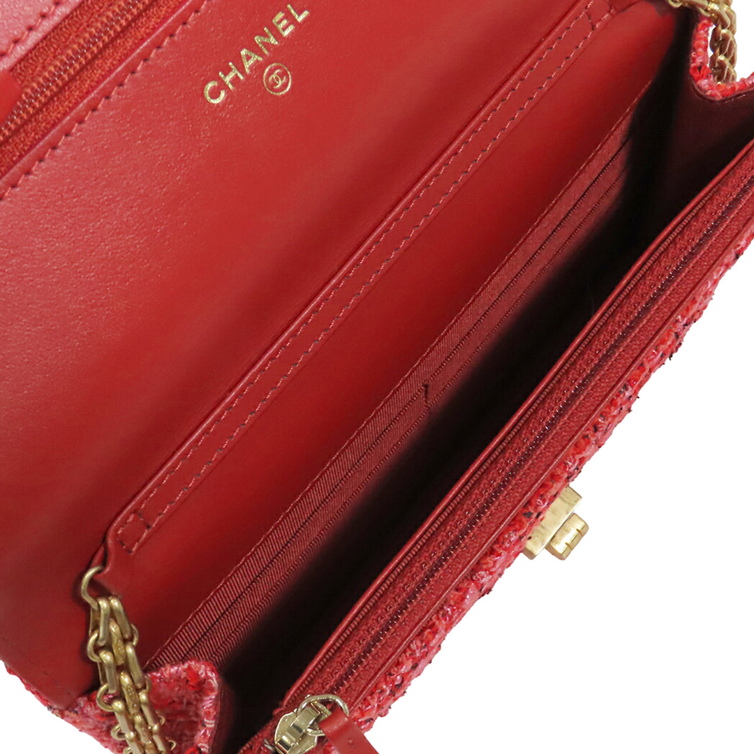 Chanel Matelassé Tweed Reissue 2.55 Wallet on Chain