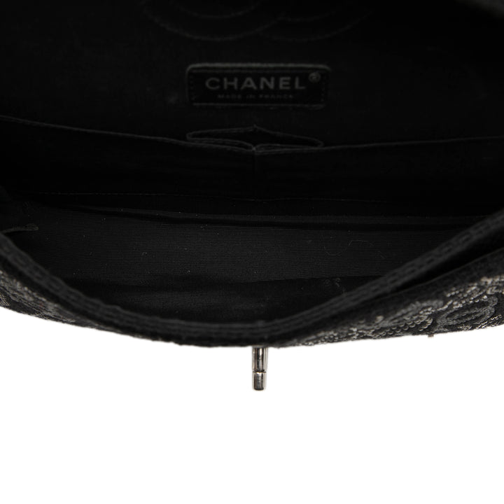 Chanel Paris Shanghai Strass Orné Pudong Double rabat Moyen Tweed Noir – vue 4 – GABY PARIS