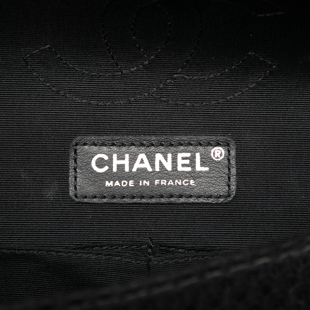 Chanel Paris Shanghai Strass Orné Pudong Double rabat Moyen Tweed Noir – vue 5 – GABY PARIS