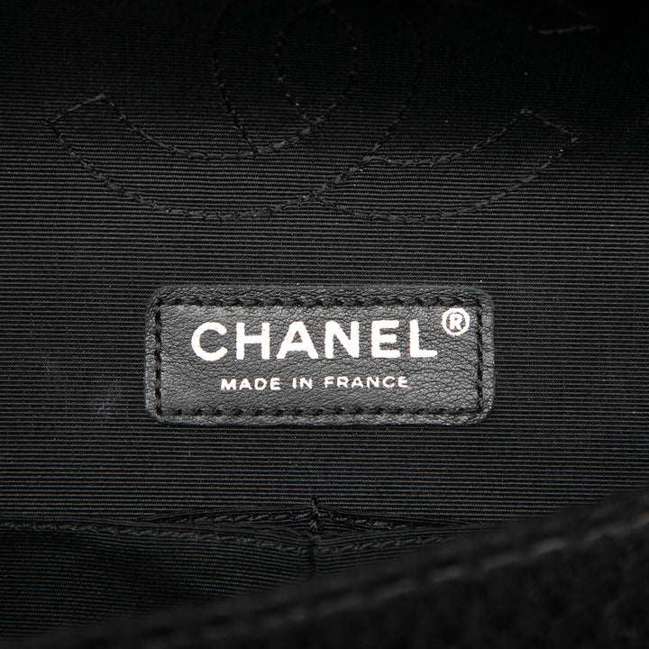 Chanel Paris Shanghai Strass Orné Pudong Double rabat Moyen Tweed Noir – vue 5 – GABY PARIS