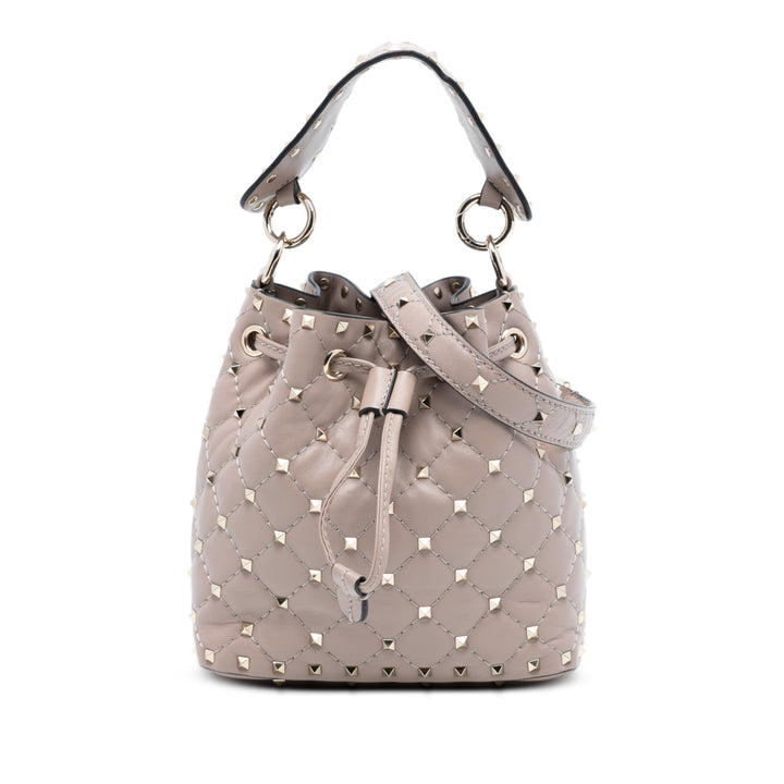 Valentino Small Cuir Rockstud Spike Bucket Sac
