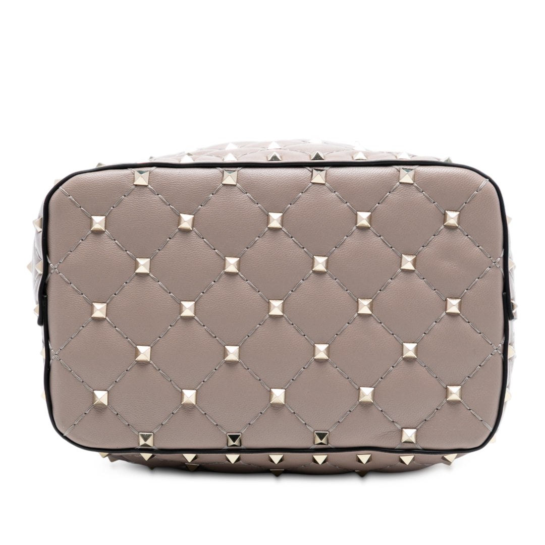 Valentino Small Cuir Rockstud Spike Bucket Sac